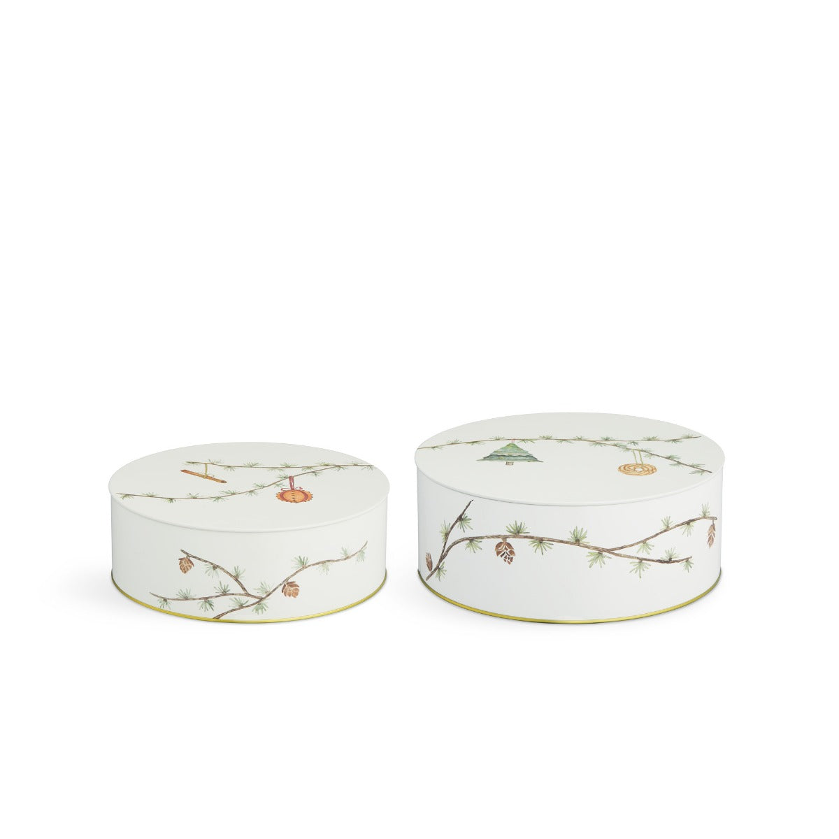 Kähler Hammershøi juleopbevaringsdåser, hvid - 2 stk. - Bahne